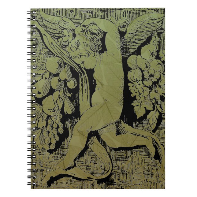 Cuaderno Bloc de notas de Cherub ornamental (Frente)