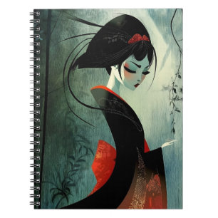 Cuaderno Bloc de notas de Chica animado reflexivo de Moody