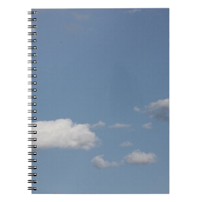 Cuaderno Bloc de notas de cielo azul nubes (Frente)