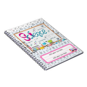 Cuaderno Bloc de notas de ciencia modificable para la escue