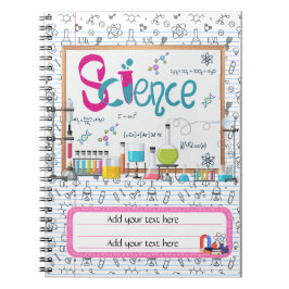 Cuaderno Bloc de notas de ciencia modificable para la escue
