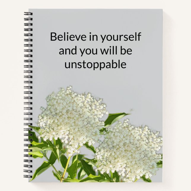 Cuaderno bloc de notas de citas inspiradoras (Anverso)