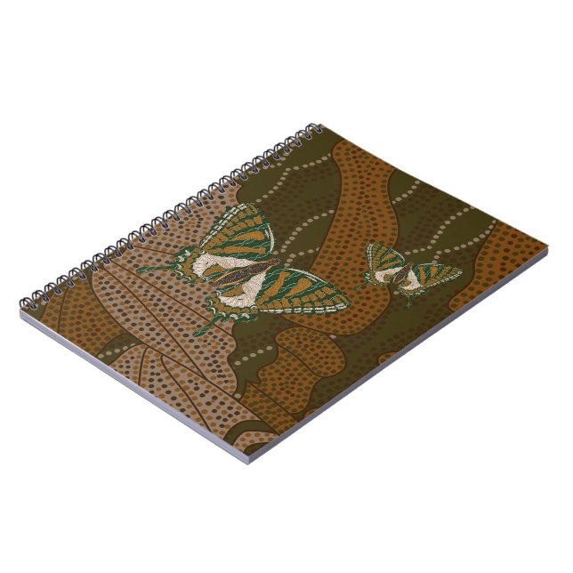 Cuaderno Bloc de notas de cola Swallowtail aborigen (Lado Izquierdo)