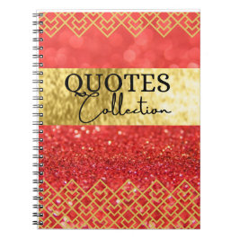 Cuaderno bloc de notas de colección de citas