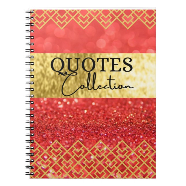 Cuaderno bloc de notas de colección de citas (Frente)