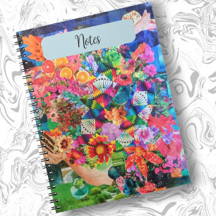 Cuaderno Bloc de notas de colección de resumen contemporáne