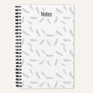 Cuaderno Bloc de notas de color azul de hojas