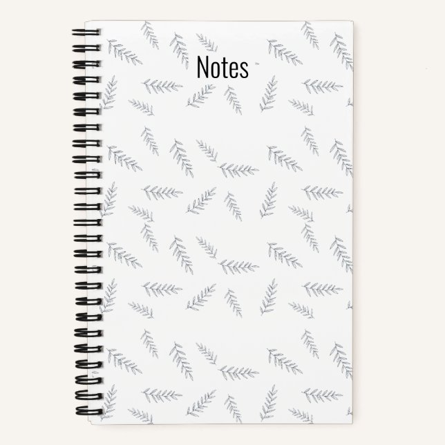 Cuaderno Bloc de notas de color azul de hojas (Anverso)