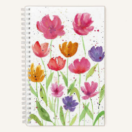 Cuaderno Bloc de notas de color de agua Floral / Journal