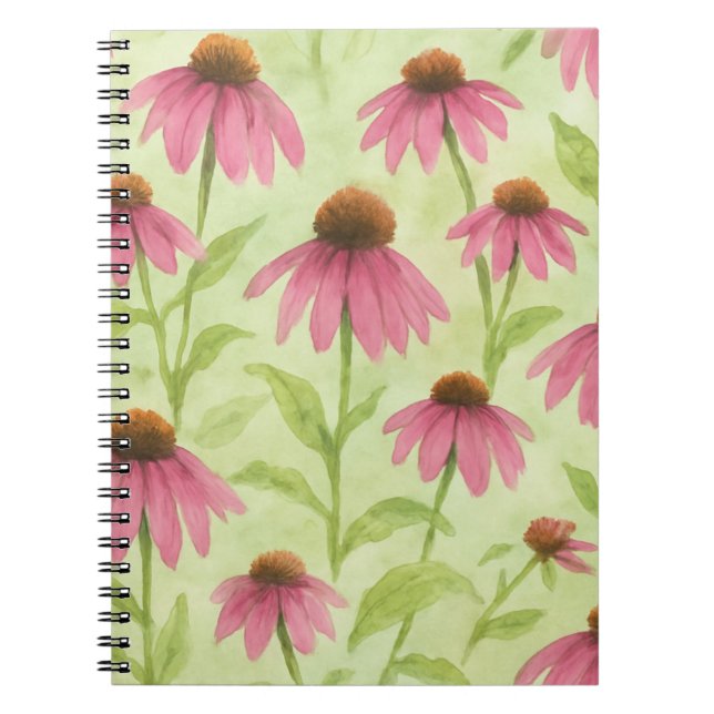 Cuaderno Bloc de notas de color Floral Blank (Frente)