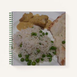 Cuaderno Bloc de notas de comida india