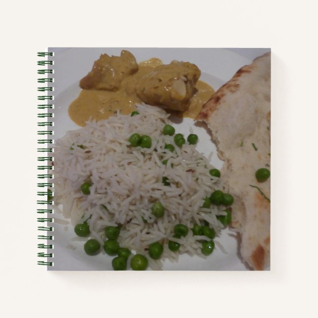 Cuaderno Bloc de notas de comida india (Anverso)