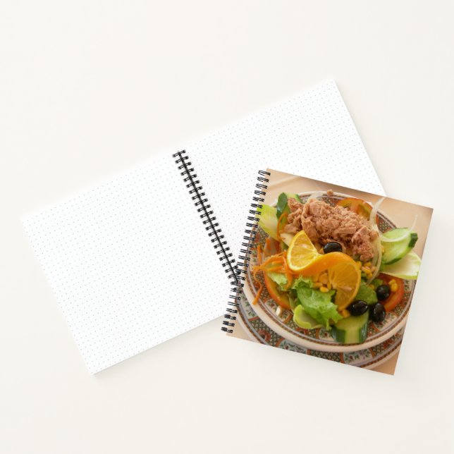 Cuaderno Bloc de notas de comida para ensaladas de atún (Interior)
