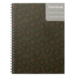 Cuaderno Bloc de notas de composición de flores