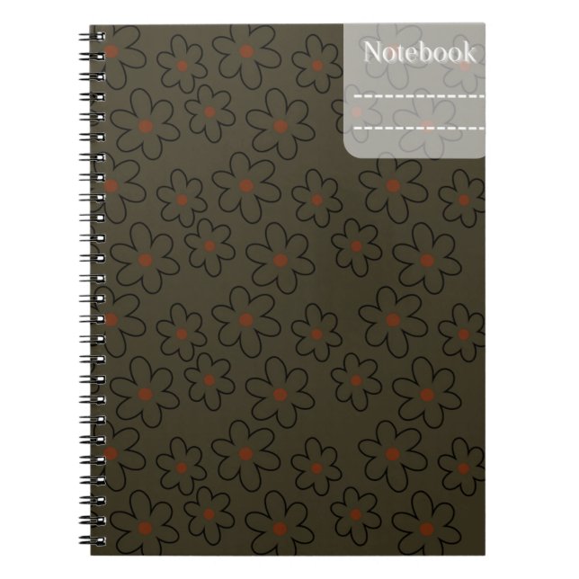 Cuaderno Bloc de notas de composición de flores (Frente)