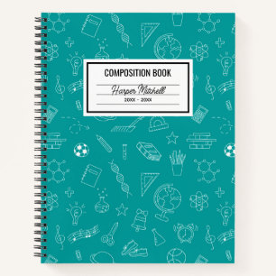 Cuaderno Bloc de notas de composición de Personalizado de i