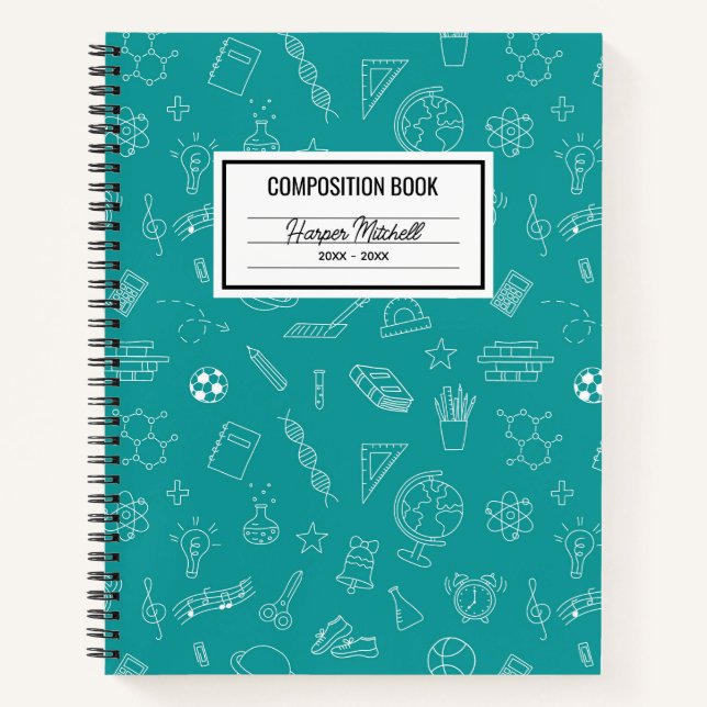 Cuaderno Bloc de notas de composición de Personalizado de i (Anverso)