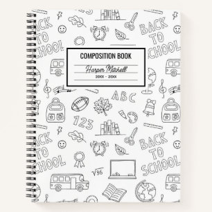 Cuaderno Bloc de notas de composición de Personalizado de i