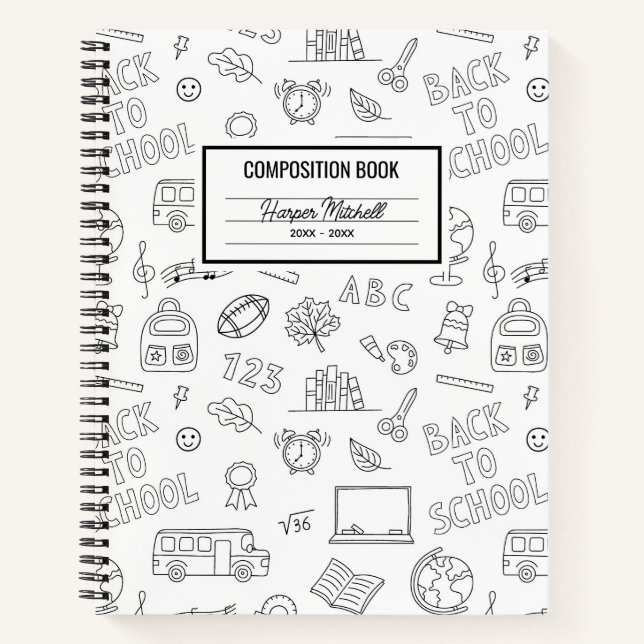 Cuaderno Bloc de notas de composición de Personalizado de i (Anverso)