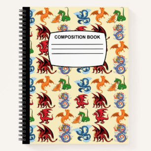 Cuaderno Bloc de notas de composición en espiral de dragone