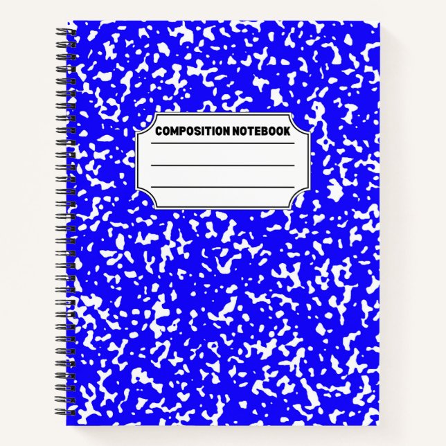 Cuaderno  Bloc de notas de composición gobernado de Blue Co (Anverso)
