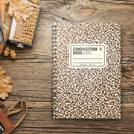 Cuaderno Bloc de notas de composición marrón