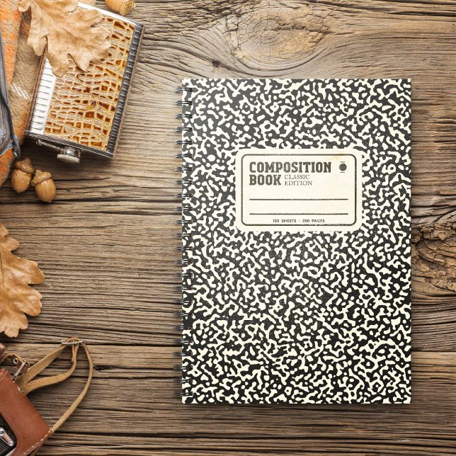 Cuaderno Bloc de notas de composición negra (Subido por el creador)