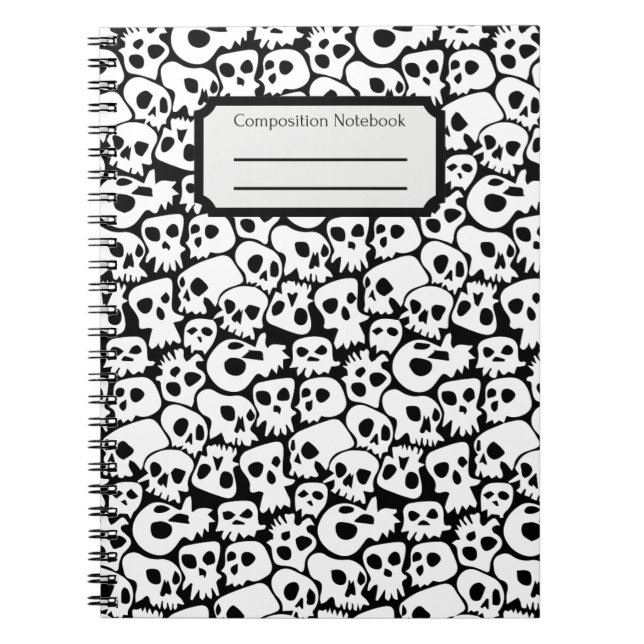 Cuaderno Bloc de notas de composición Skulls (Frente)