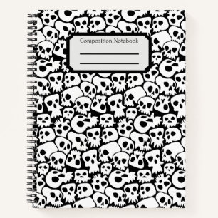 Cuaderno Bloc de notas de composición Skulls
