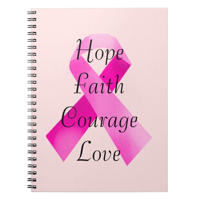 Cuaderno Bloc de notas de confianza de cinta rosada (Frente)