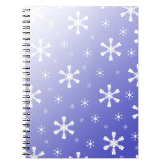 Cuaderno Bloc de notas de copo de nieve azul