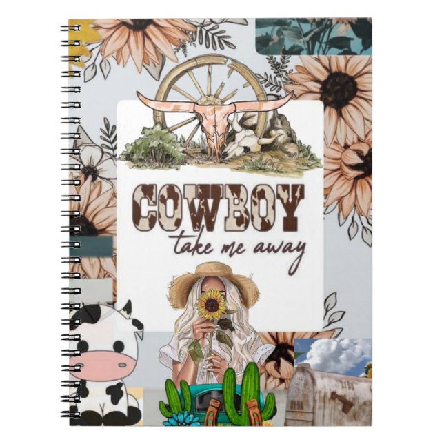 Cuaderno bloc de notas de cowgirl (Frente)