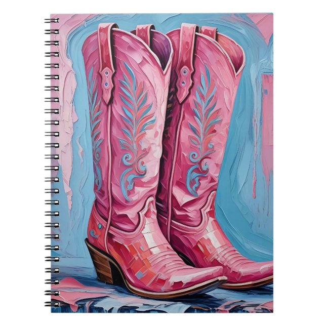 Cuaderno Bloc de notas de Cowgirl Pink (Frente)