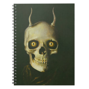 Cuaderno Bloc de notas de cráneo del diablo gótico
