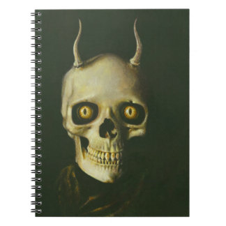 Cuaderno Bloc de notas de cráneo del diablo gótico