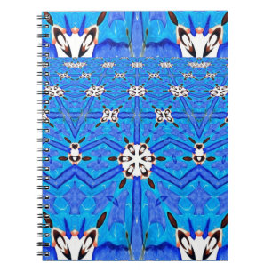 Cuaderno bloc de notas de cuadrícula de matriz azul