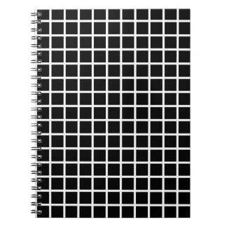Cuaderno Bloc de notas de cuadrícula negra