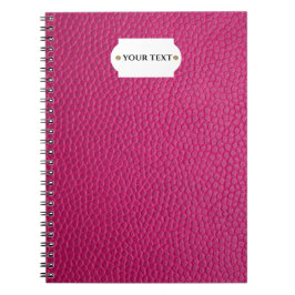 Cuaderno bloc de notas de cuero rosa
