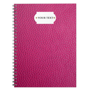 Cuaderno bloc de notas de cuero rosa