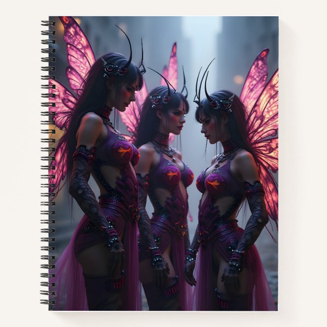 Cuaderno bloc de notas de Cyberpunk Faeries (Anverso)