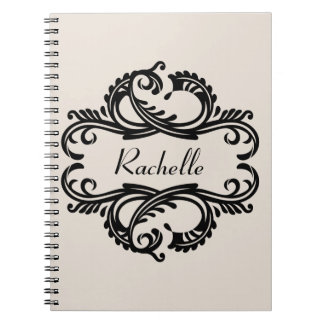 Cuaderno Bloc de notas de Damasco de Moda Ebony