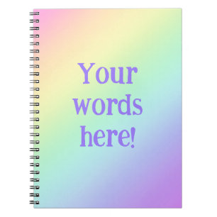 Cuaderno Bloc de notas de degradado de arcoiris personaliza