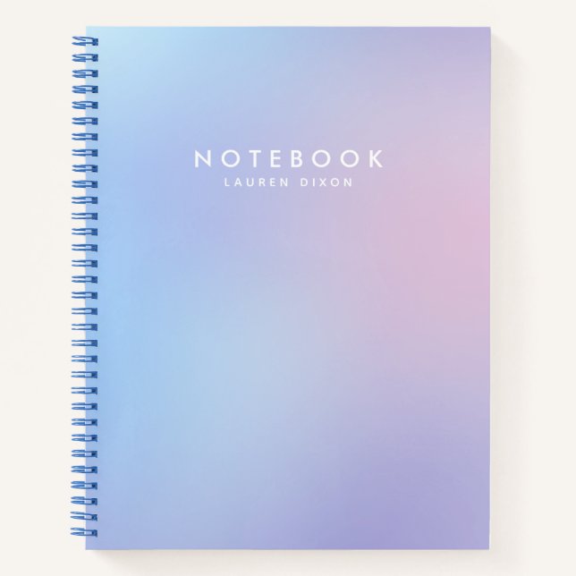 Cuaderno Bloc de notas de degradado Pastel (Anverso)