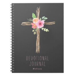 Cuaderno Bloc de notas de devoción personalizado de la cruz