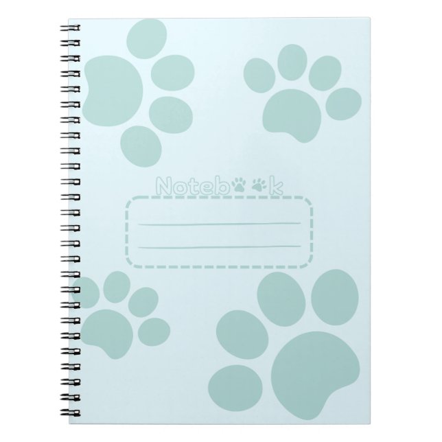 Cuaderno bloc de notas de diario azul para pastas de gato (Frente)