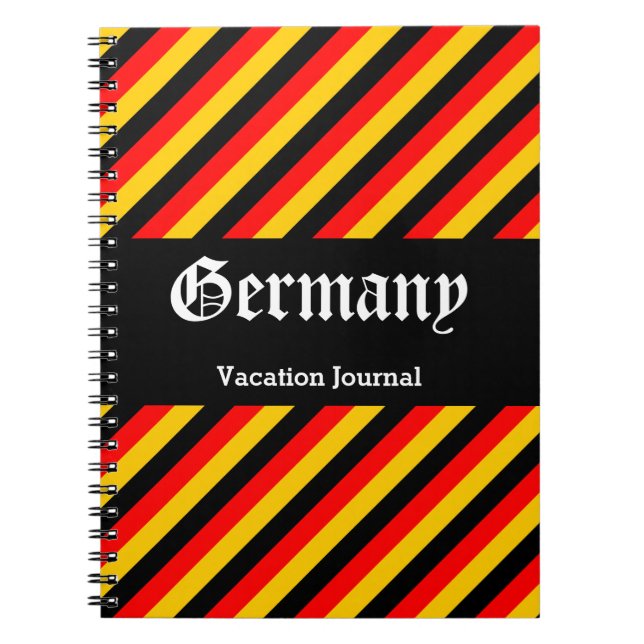Cuaderno Bloc de notas de diario de vacaciones de Alemania (Frente)