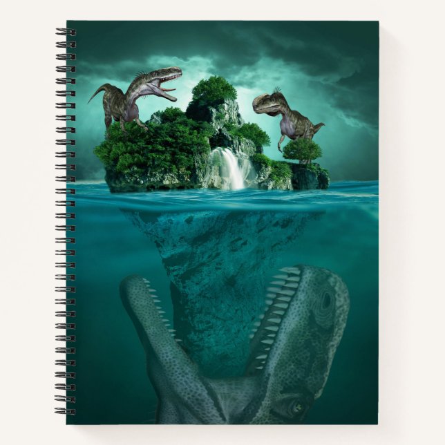 Cuaderno Bloc de notas de dinosaurio (Anverso)