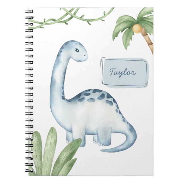 Cuaderno Bloc de notas de dinosaurio - Diario prehistórico  (Frente)