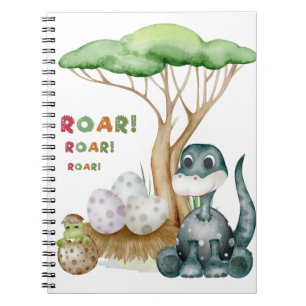 Cuaderno Bloc de notas de dinosaurio lindo
