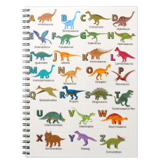 Cuaderno bloc de notas de dinosaurios ABC 